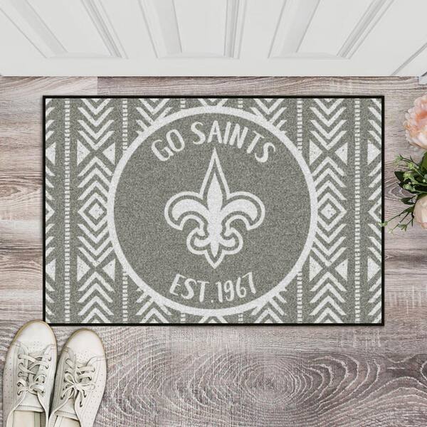 FANMATS Black 3 ft. x 5 ft. New Orleans Saints Vintage Area Rug