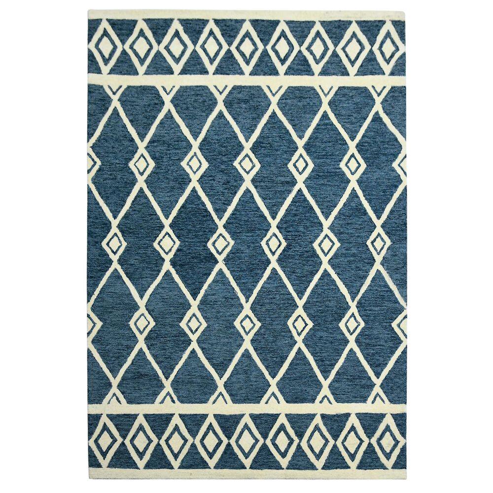 9 ft. x 13 ft. Blue And Ivory Wool Argyle Hand Hooked Area Rug price history on PriceWatchPro