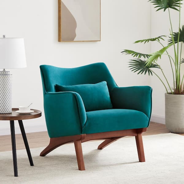 Ashcroft Furniture Co Gatsby Mid Century Modern Luxury Teal Green