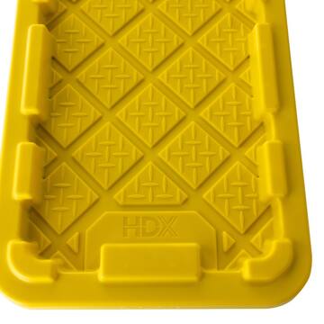 HDX 6.5-Qt Tough Storage Tote in Black with Yellow Lid 999-6QT-HDX