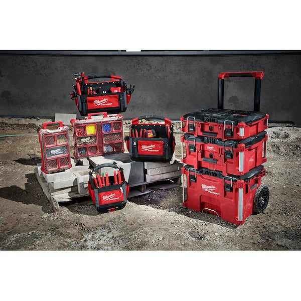 P.I.T. Portable 5-Drawer Micro Roll Cab Steel Tool Box, Red Hand Carry Tool  Cases for Tools Storage 