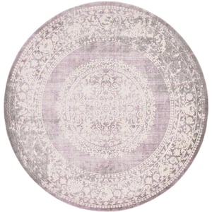 New Classical Olwen Purple 8' 0 x 8' 0 Round Rug