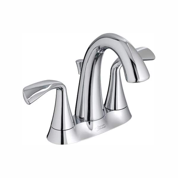 American Standard Fluent 4 in. Centerset 2-Handle Bathroom Faucet with Speed Connect Drain in Polished Chrome