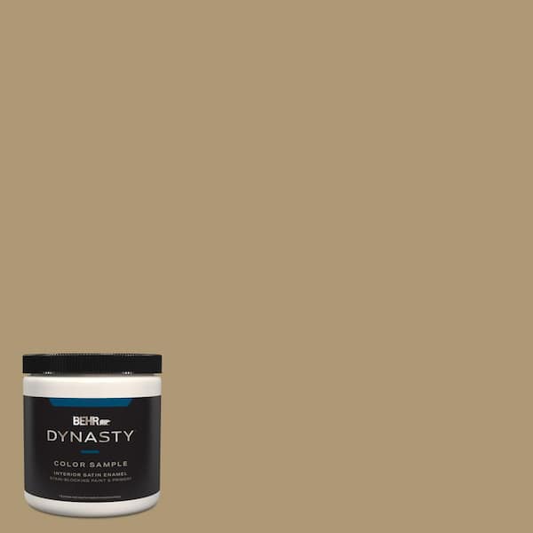 BEHR DYNASTY 8 oz. #ICC-78 Earthenware Satin Enamel Stain-Blocking Interior/Exterior Paint and Primer Sample