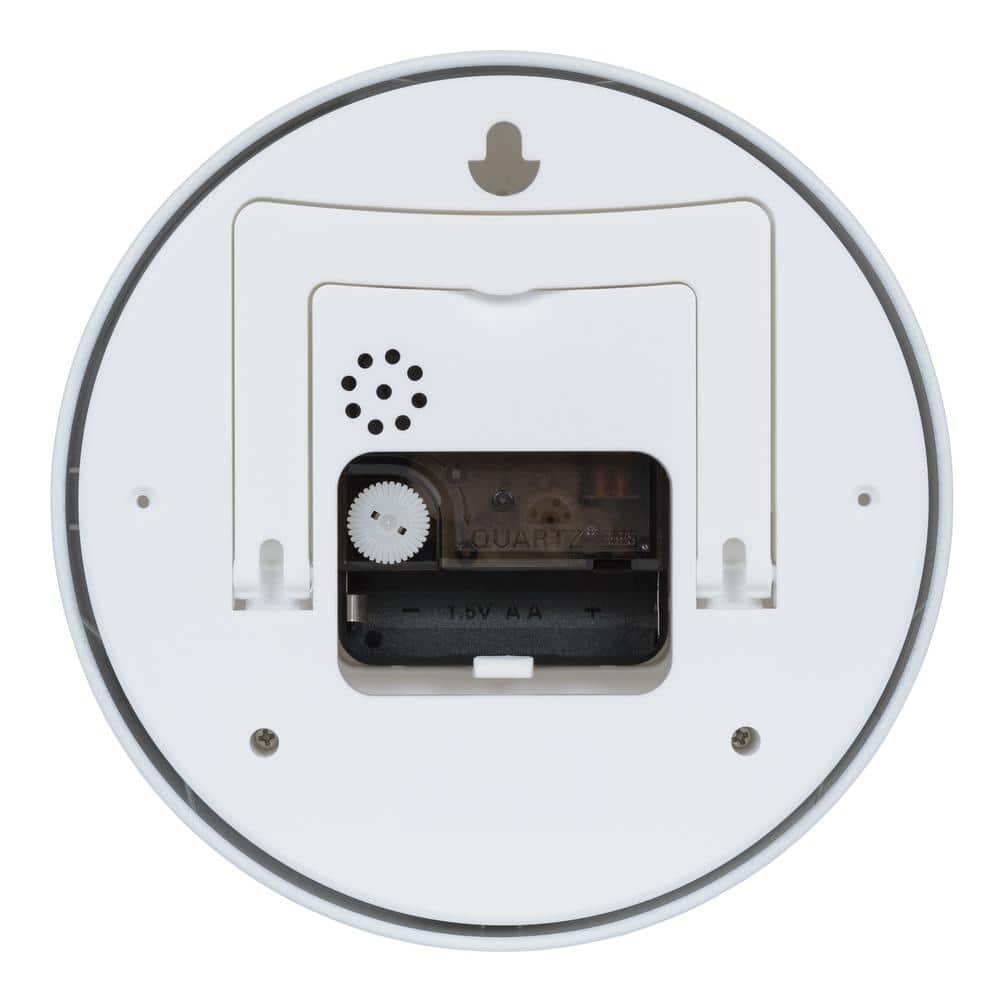 Etta 6-Inch White Metal Silent Quartz Wall/Table Clock