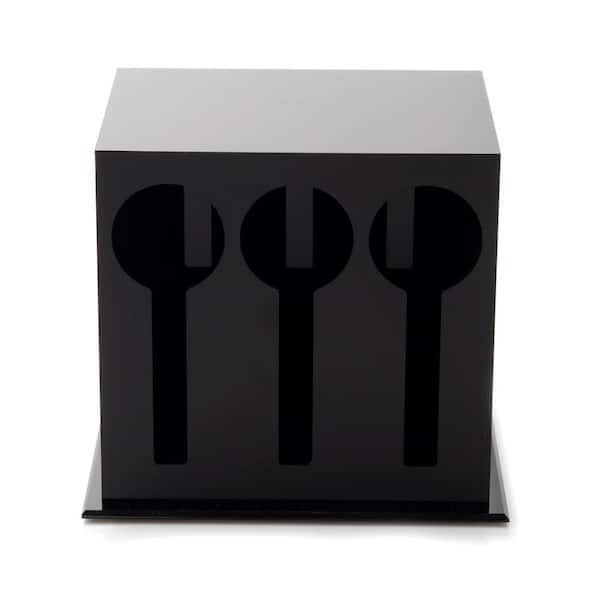 Mind Reader Foundation Collection Covered Plate Dispenser Breakroom  Serveware Black PSTOR-BLK - The Home Depot
