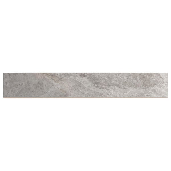 Ivy Hill Tile Areno Fossil Gray 3.54 in. x 23.62 in. Matte Porcelain Bullnose Wall Tile (0.58 sq. ft./ Each)