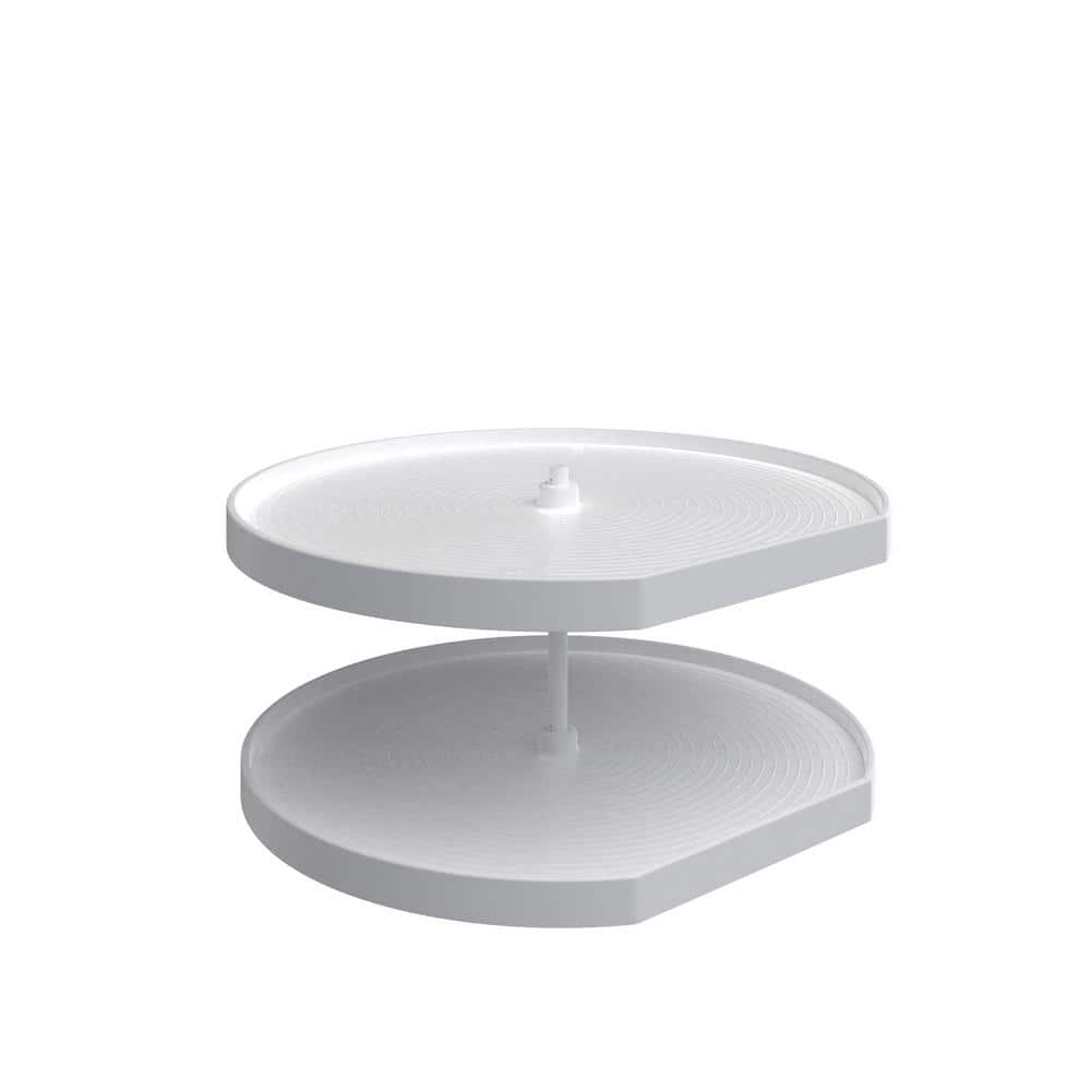 32 in White Polymer D-Shape Lazy Susans 2-Shelf price history on PriceWatchPro