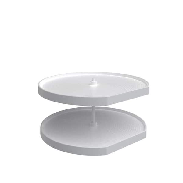 Rev-A-Shelf 32 in White Polymer D-Shape Lazy Susans 2-Shelf