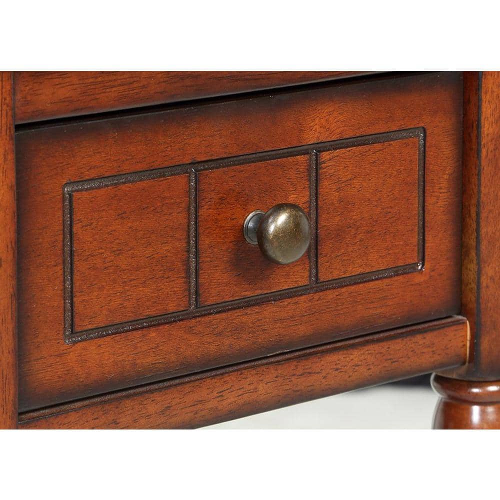 French Country Khloe Mahogany Accent Table with Storage
