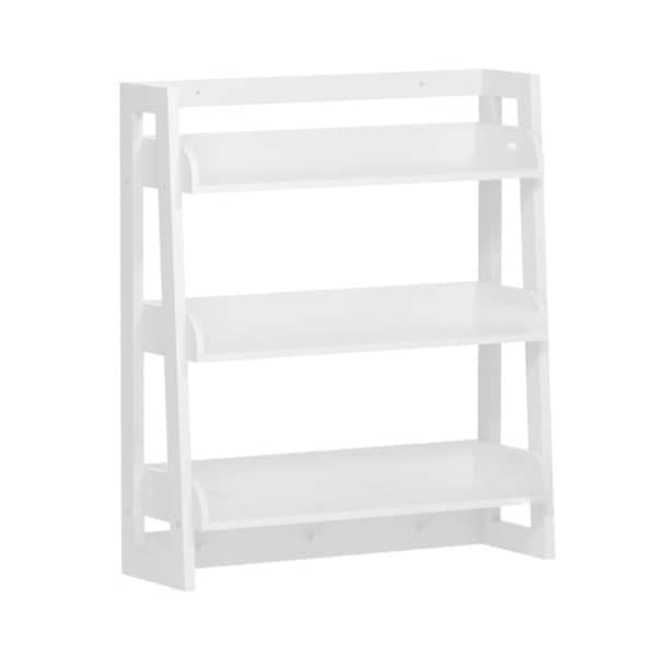 3-Tier Wall Mount Shelf Rack with Hook,Bathroom Wall Shelf,Over Toilet Storage Shelf Organizer,White