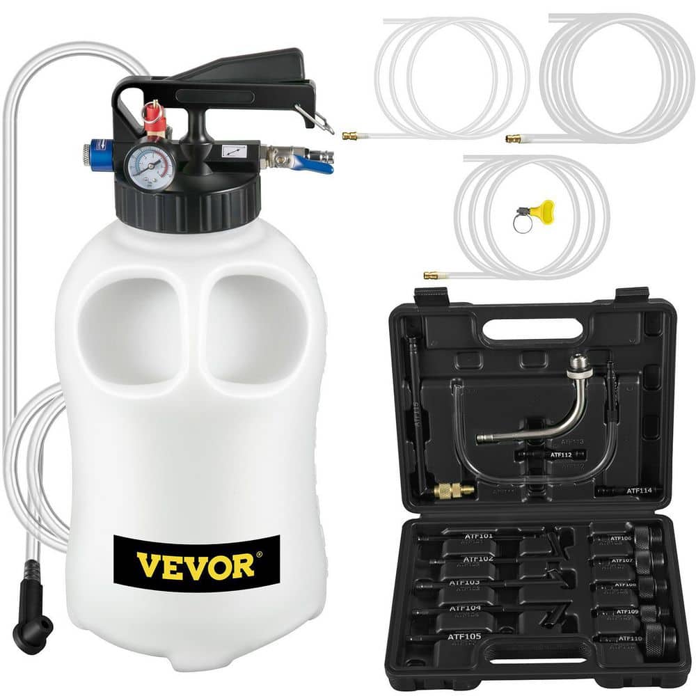 VEVOR Transmission Fluid Pump 2-Way Automatic Oil Liquid Extractor Tool Set 10 Liter with (14-Pieces) ATF Filler Adapters -  Mpuw0RCwpCFySwF