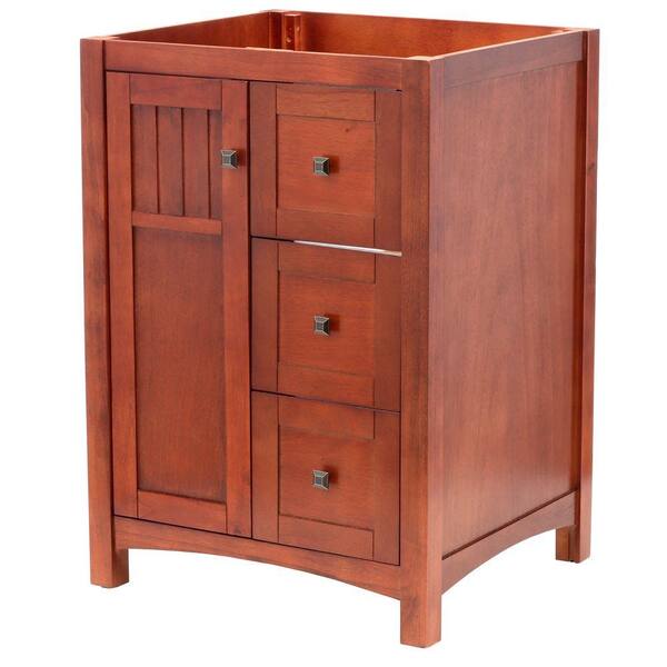 Home Decorators Collection Knoxville 24 in. W x 21.63 in. D x 34 in. H Vanity Cabinet Only in Nutmeg