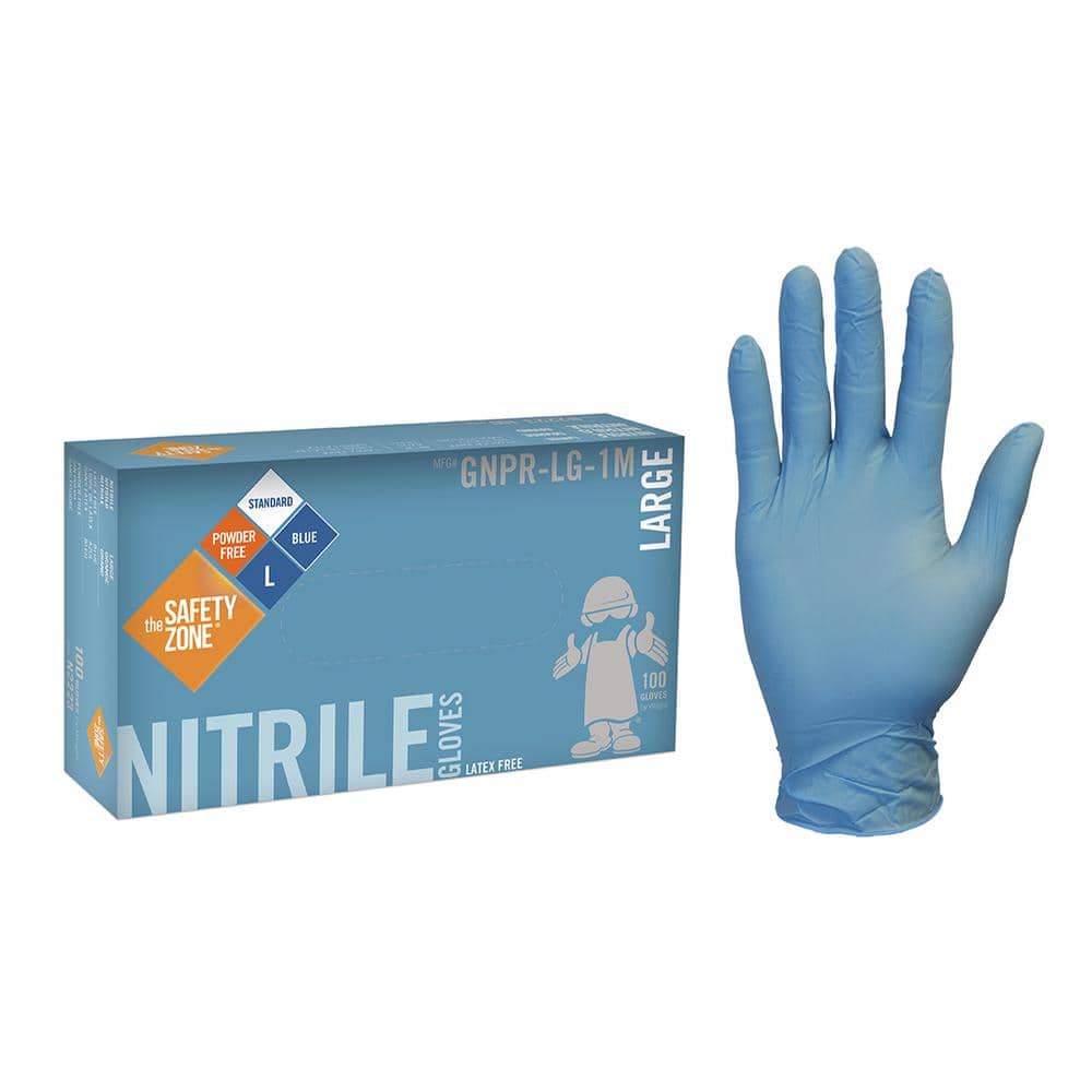 Nitrile Gloves Don Gloves Blue Nitrile Powder Free Medium Box of 100