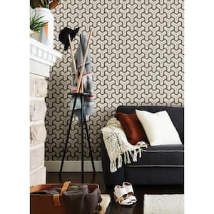 Beige Gautier Cream Tessellate Vinyl Non-pasted Metallic Wallpaper