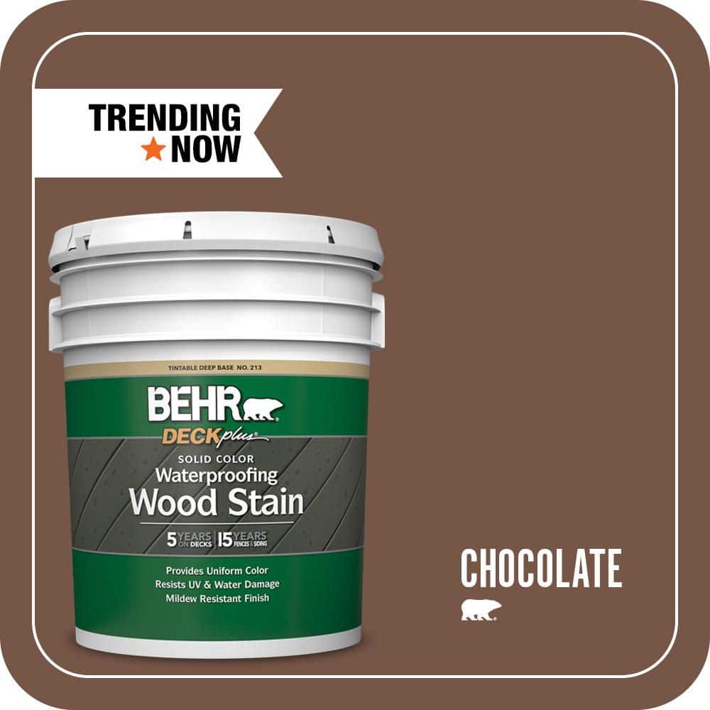 BEHR DECKplus 5 gal. #SC-129 Chocolate Solid Color Waterproofing