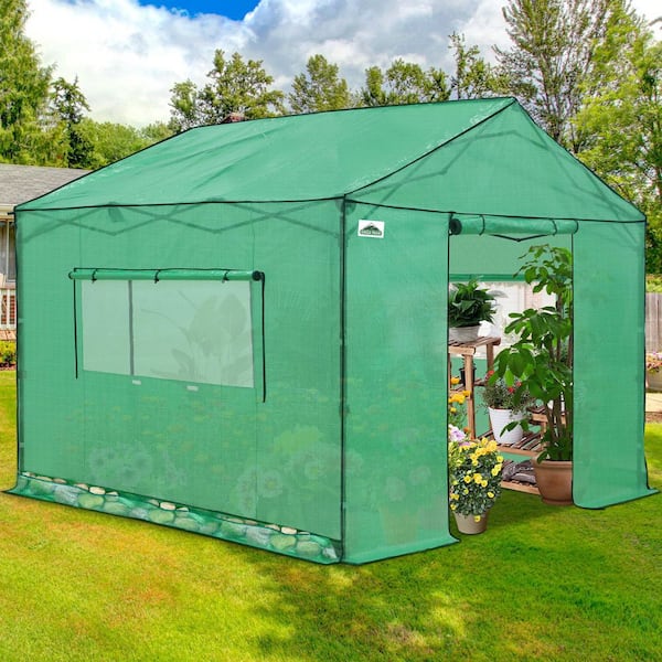 10 x 10 Portable Pop-Up Greenhouse, Walk-In Outdoor Garden Plant Greenhouse