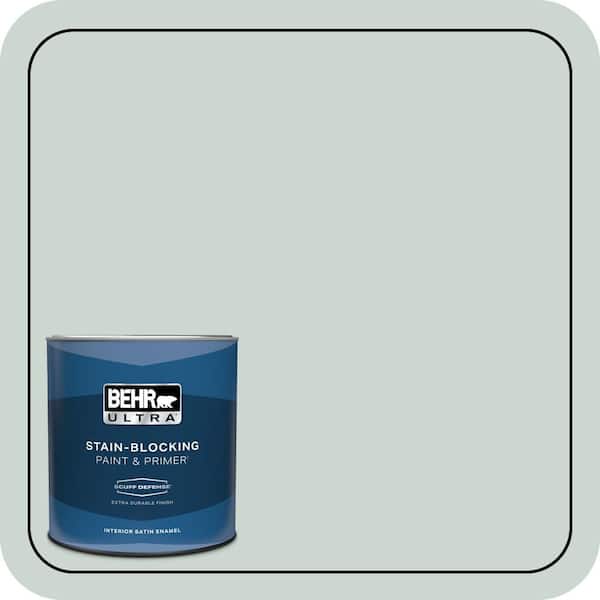 BEHR ULTRA 1 qt. #MQ3-21 Breezeway Extra Durable Satin Enamel Interior Paint & Primer