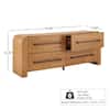 CHRISTOPHER KNIGHT HOME Sapphire Brown 4-Drawer 63 in. Wood Dresser with Black Metal Handles Curved Profile Design Natural 156516