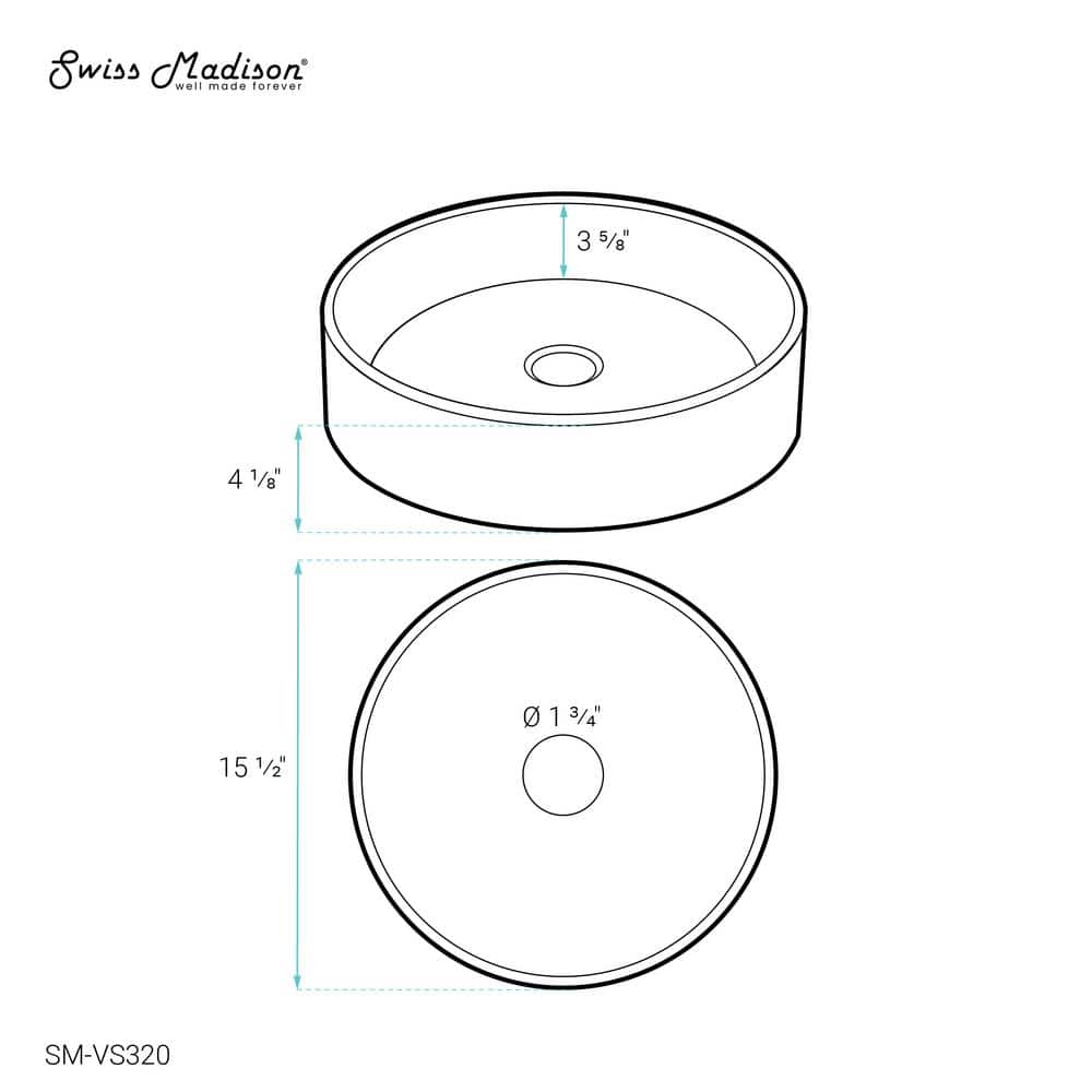 Cache 15.35" Clear Glass Round Above-Counter Vessel Sink