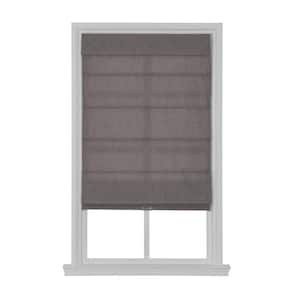 Cordless Light Filtering Fabric Roman Shade 35X64 Light Gray