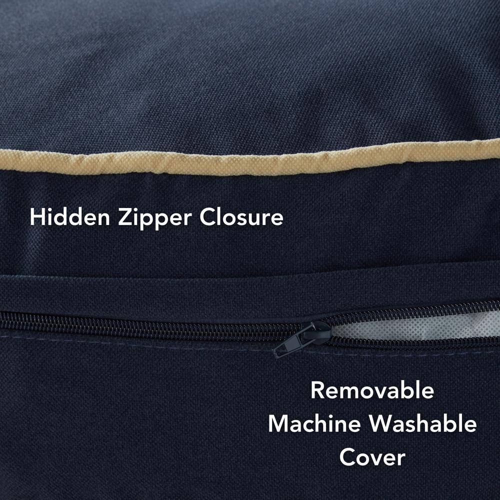 Medium Denim Reversible Microfiber Dog Bed
