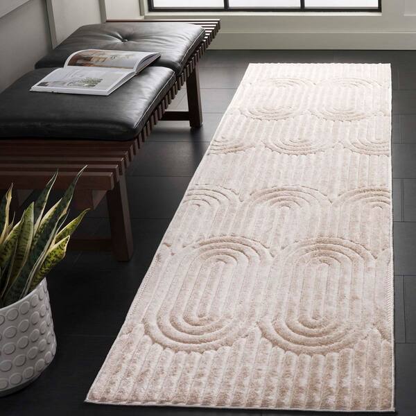 Selena 2 x 10 Beige Geometric SLE672B Runner Rug