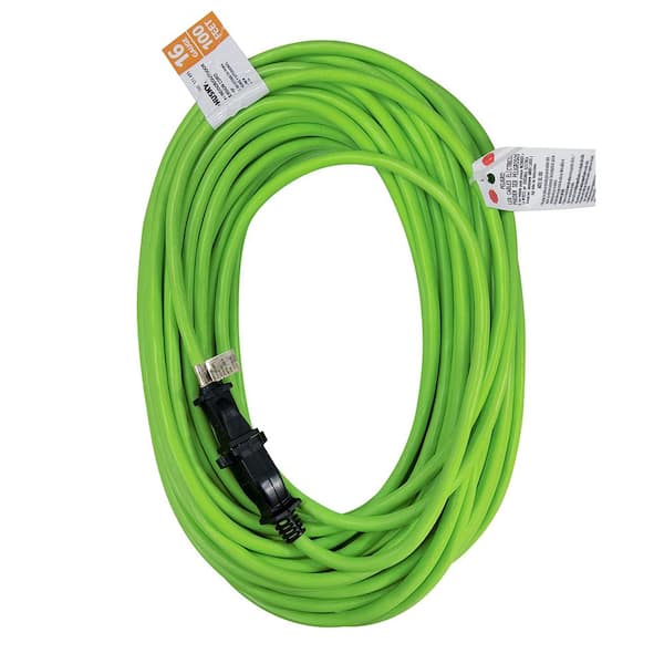 Husky 100 ft. 16/2 Outdoor Extension Cord, Green HW162100HLG - The