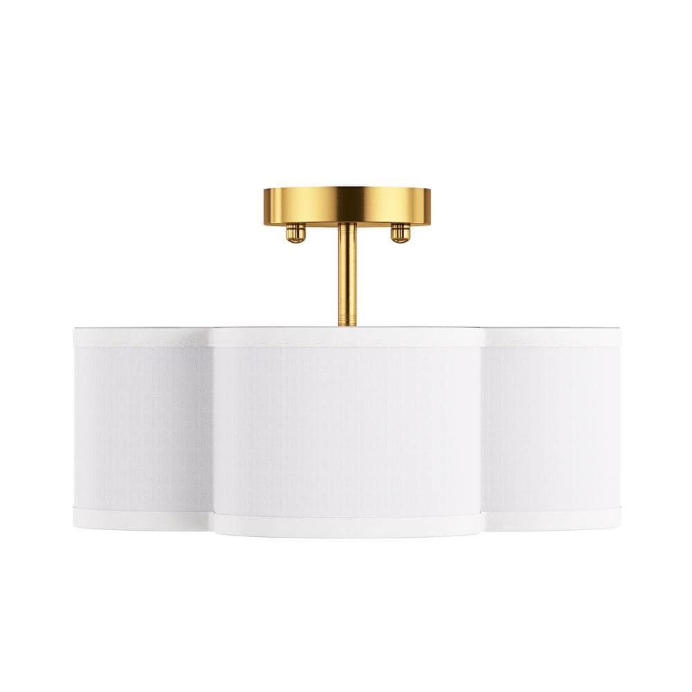 Modern 13 in. 4-Light Gold Semi-Flush Mount Creative Close to Ceiling Light