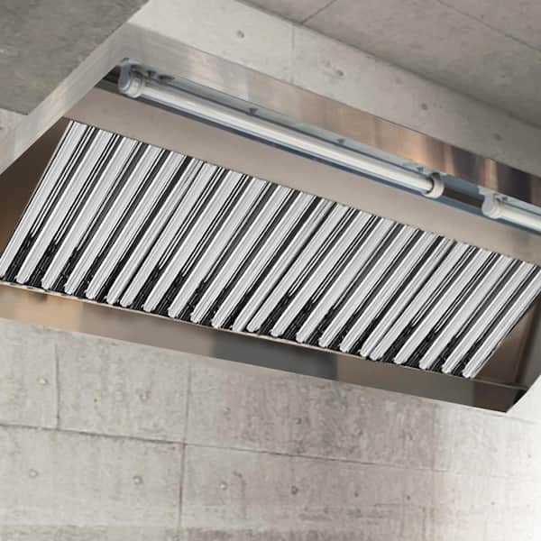VEVOR Pack of 6 Range Hood Filter 19.5 W x 15.5 H in. 430 Stainless Steel 5 Grooves Commercial Hood Filters, Stainless Look