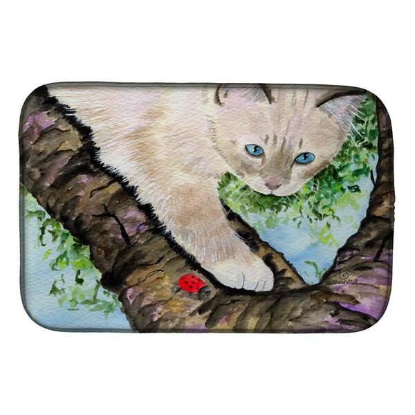 Caroline's Treasures 14 in. x 21 in. Multi-Color Cat - Birman Dish Drying  Mat SS8276DDM - The Home Depot