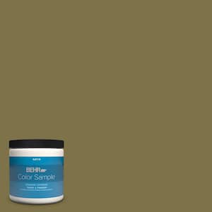 8 oz. #S330-7 Olive Shade Satin Enamel Interior/Exterior Paint & Primer Color Sample