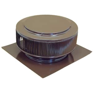 12 in. Brown Powder Coated Aluminum Roof Vent No Moving Parts Wind Turbine