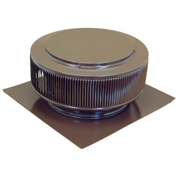 Active Ventilation Aura Vent 113 NFA 12 in. Brown Finish Aluminum Roof Turbine Alternative Static Roof Vent with Louver Design