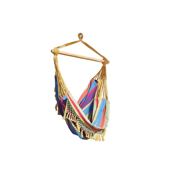 Vivere 2.5 ft. Brazilian Style Cotton Hammock Chair in Tropical