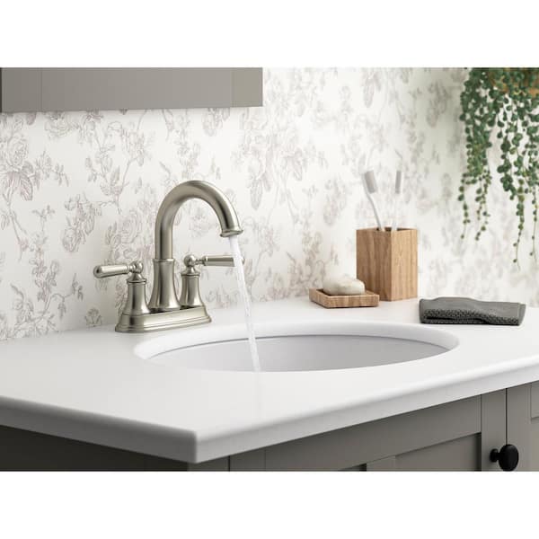 Kohler Capilano 4 In Centerset 2 Handle Bathroom Faucet In Vibrant Brushed Nickel K R30581 4d Bn The Home Depot