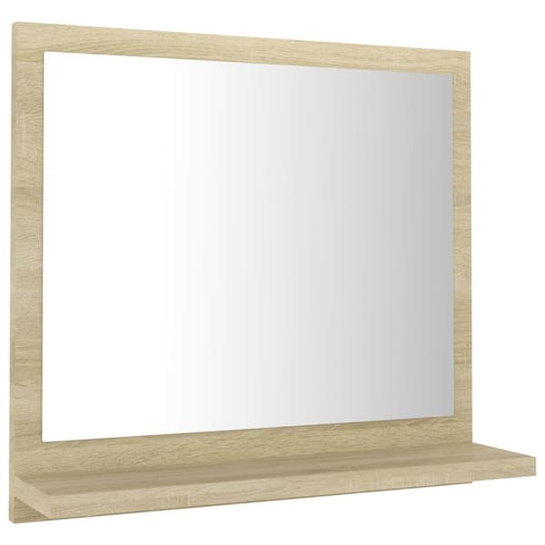 Unbranded 15.7 in. W x 14.6 in. H Rectangular Wood Framed Wall Mount Modern Decor Bathroom Vanity Mirror