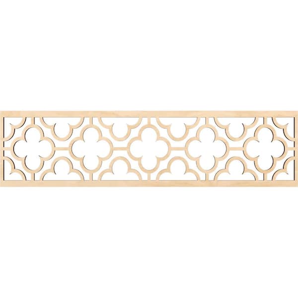 Ekena Millwork Chicago Fretwork 0.375 in. D x 47 in. W x 12 in. L Birch Wood Panel Moulding