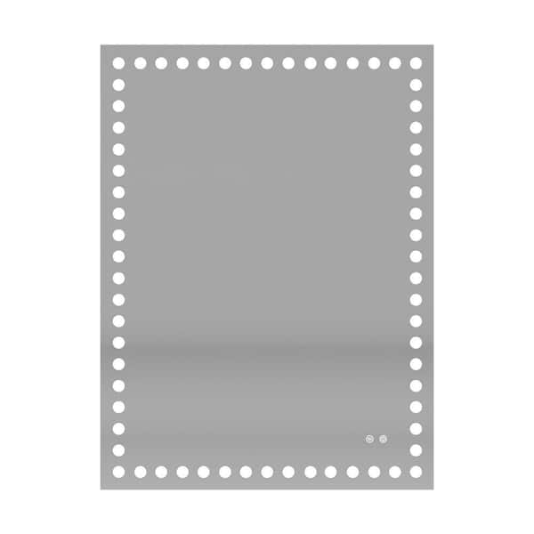 RAINLEX 48 in. W x 36 in. H Rectangular Frameless Anti-Fog LED Light Wall Bathroom Vanity Mirror