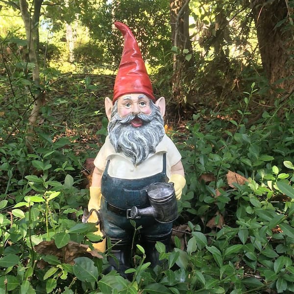 Funny Army Gnome Garden Statue | Resin Lawn Ornament | Wooden