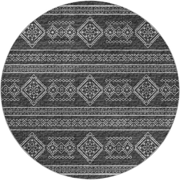 Addison Rugs Dream Shag Premium Machine Washable Abstract ADS120 Gray 8 ...