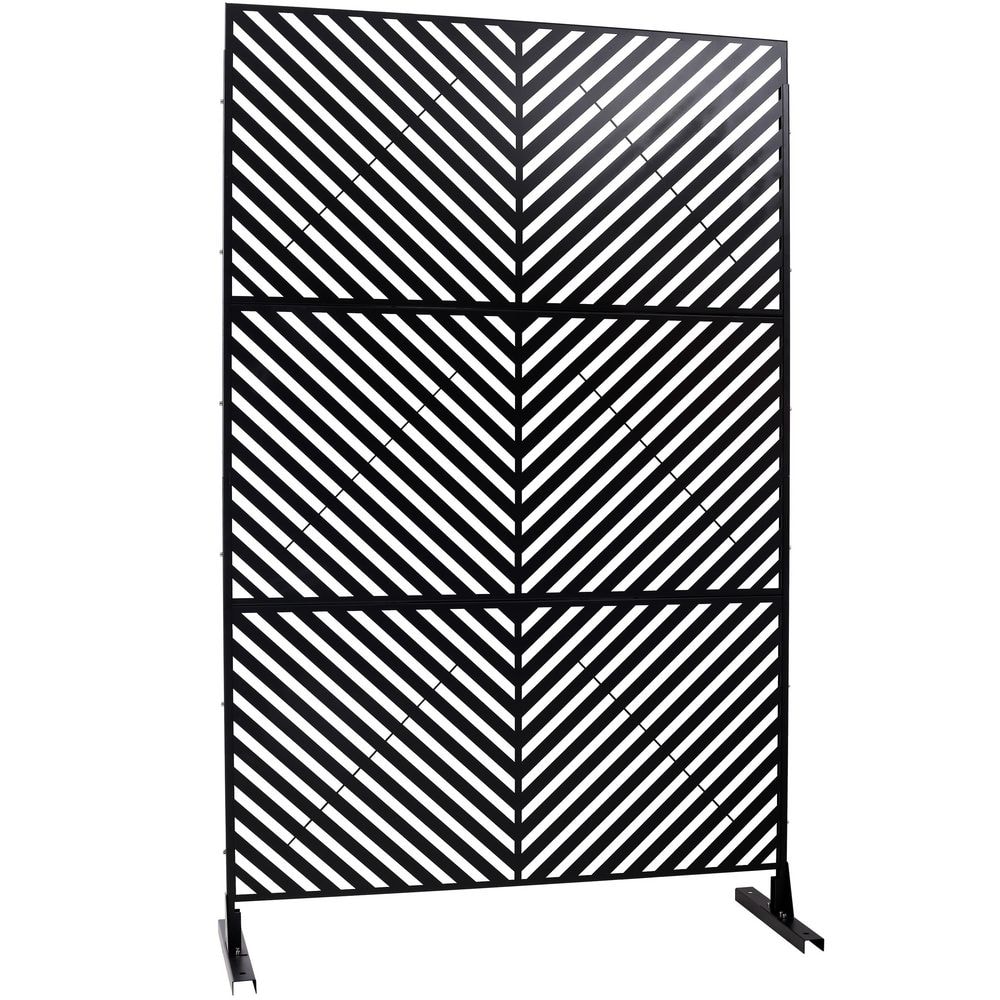 cadeninc 4 ft. x 6.33 ft. Black Outdoor and Indoor