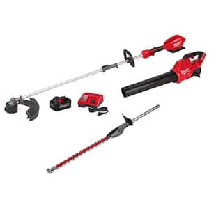 M18 FUEL 18-Volt Brushless Cordless Electric QUIK-LOK String Trimmer/Blower Combo Kit, Hedge Trimmer Attachment (3-Tool)
