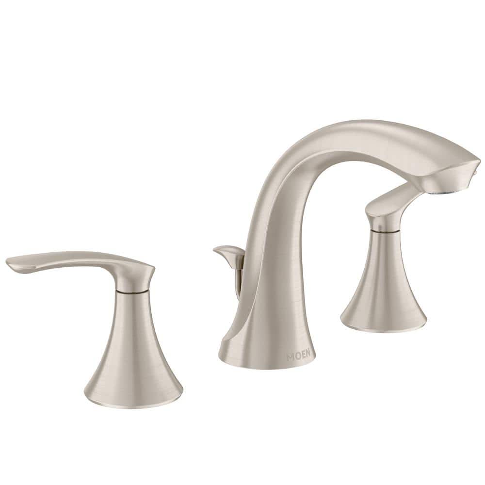 Darcy 8 in. Widespread 2-Handle High-Arc Bathroom Faucet in Brushed Nickel