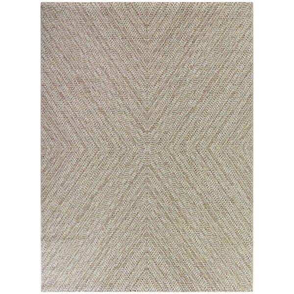 Molina Taupe 5 ft. 3 in. x 7 ft. Textured Indoor/Outdoor Area Rug