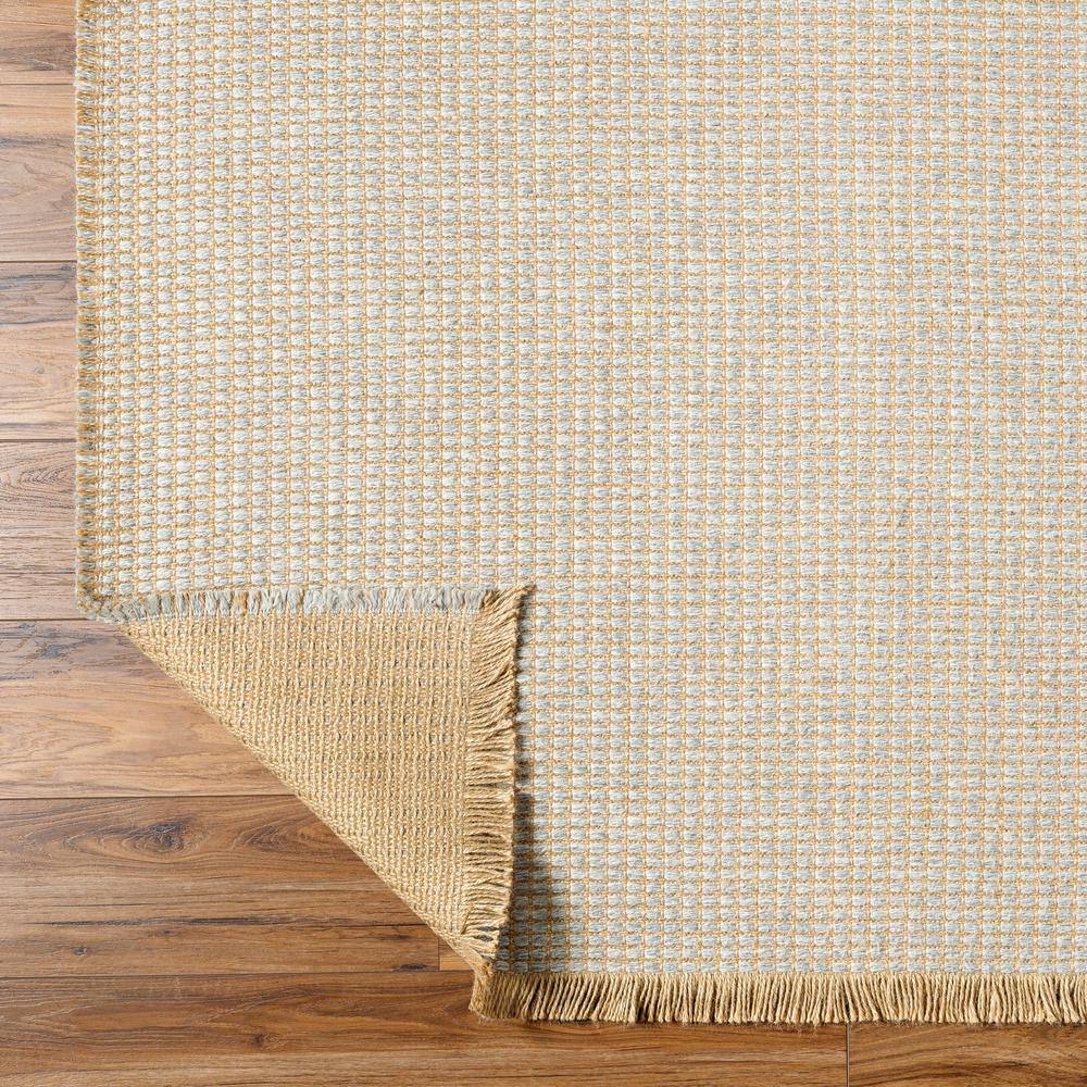 Gray and Natural Jute and Polypropylene Runner Rug, 2'7" x 7'3"
