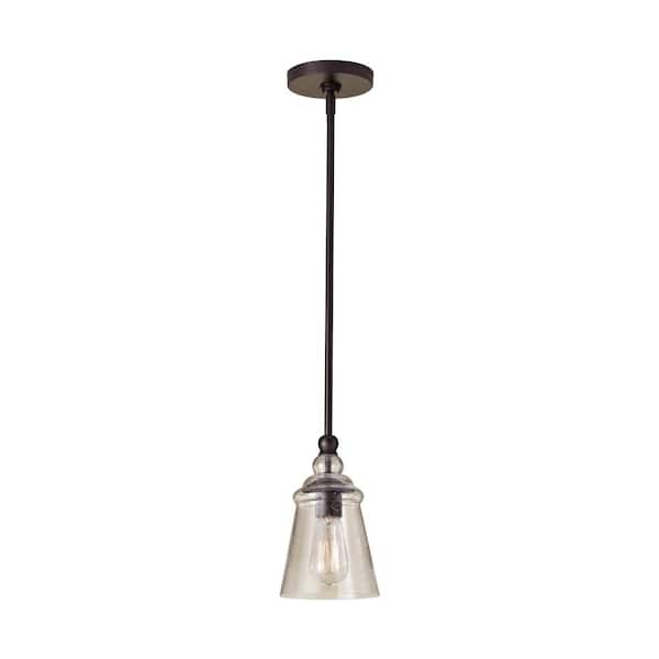 Generation Lighting - Urban Renewal 5.75 in. W. 1-Light Oil-Rubbed Bronze Pendant