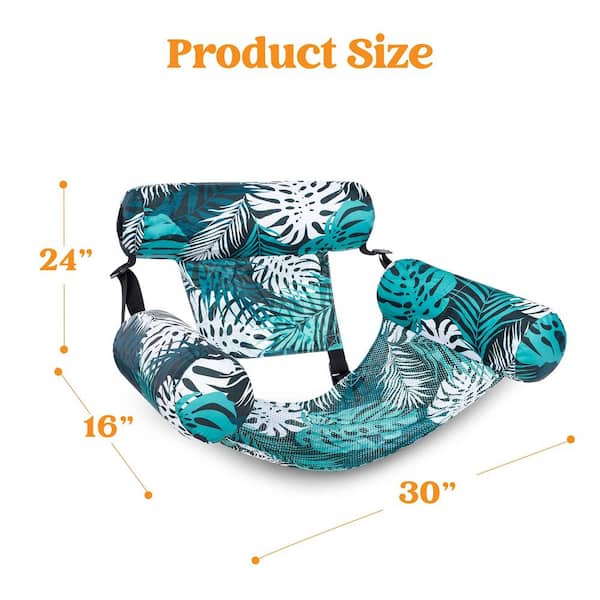 2-Pieces Flower Pattern Pool Float Hammock Chairs
