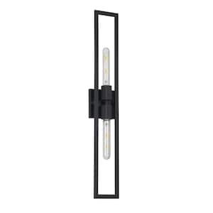 Wisteria 2 Light Matte Black Wall Sconce