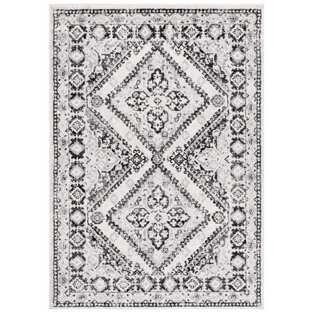 Tulum 8 ft. x 10 ft. Ivory/Black Medallion Diamond Area Rug price history on PriceWatchPro